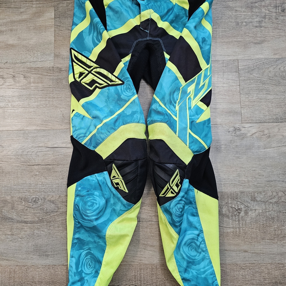 Kids Motocross Pants - Blue and Yellow